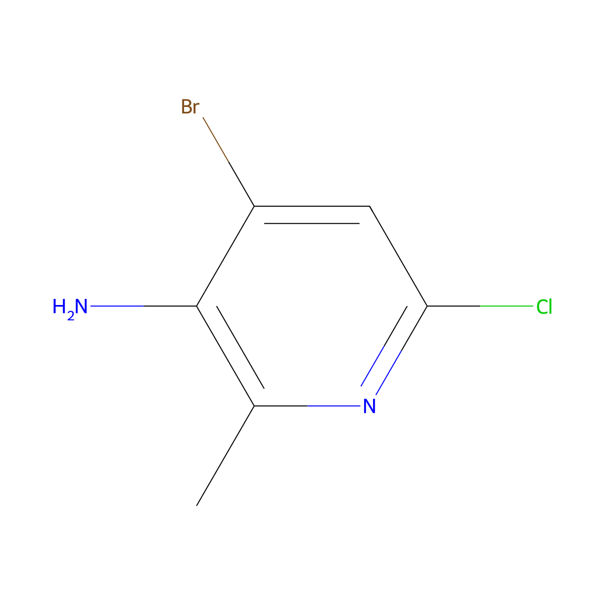 4-Bromo-6-chloro-2-methylpyridin-3-amine molecular structure, CAS 1351813-69-8