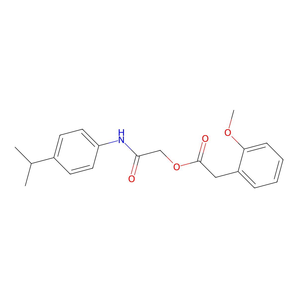 2-Oxo-2-{[4-(propan-2-yl)phenyl]amino}ethyl (2-methoxyphenyl)acetate molecular structure, CAS 1351817-71-4