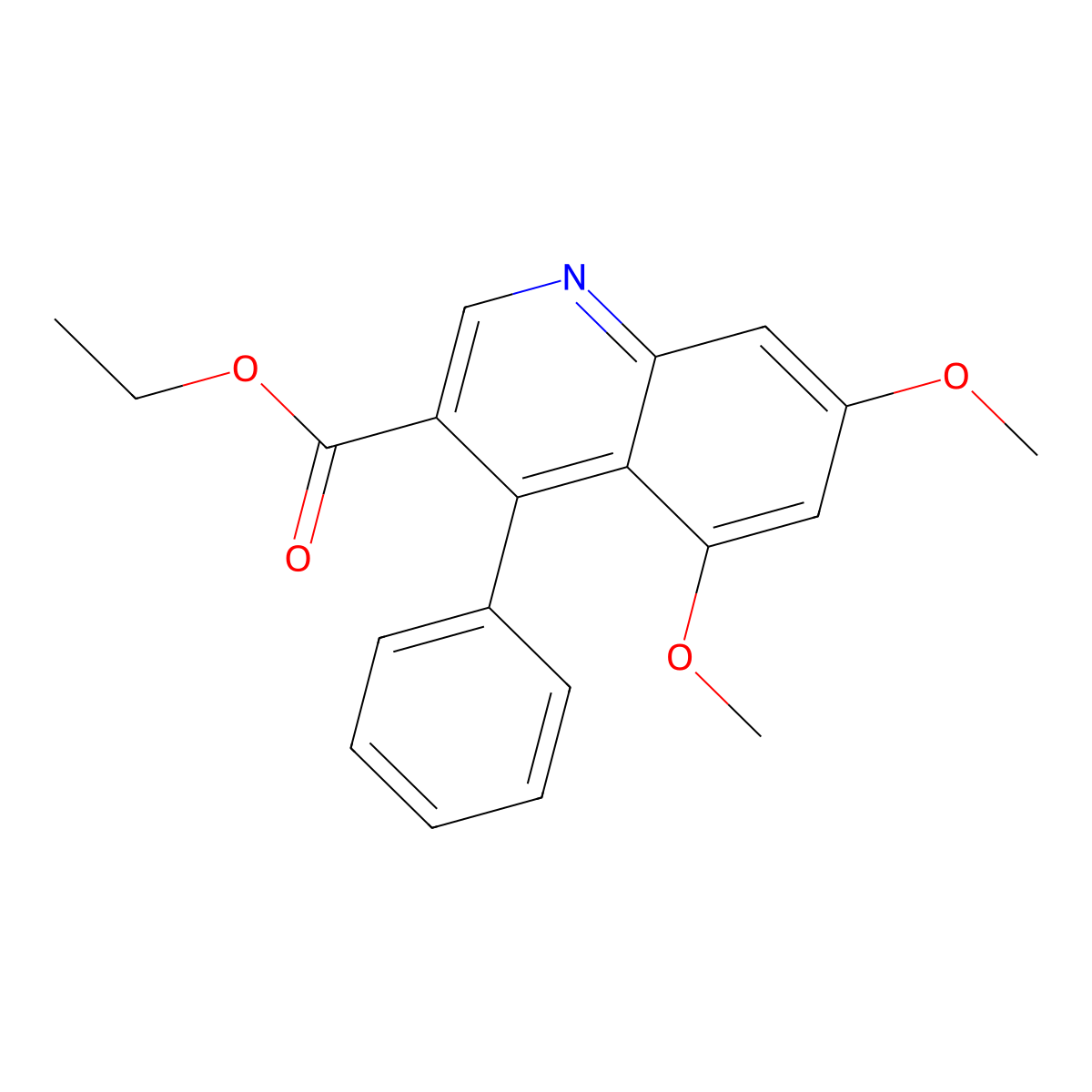 Ethyl 5,7-dimethoxy-4-phenylquinoline-3-carboxylate molecular structure, CAS 1351821-28-7