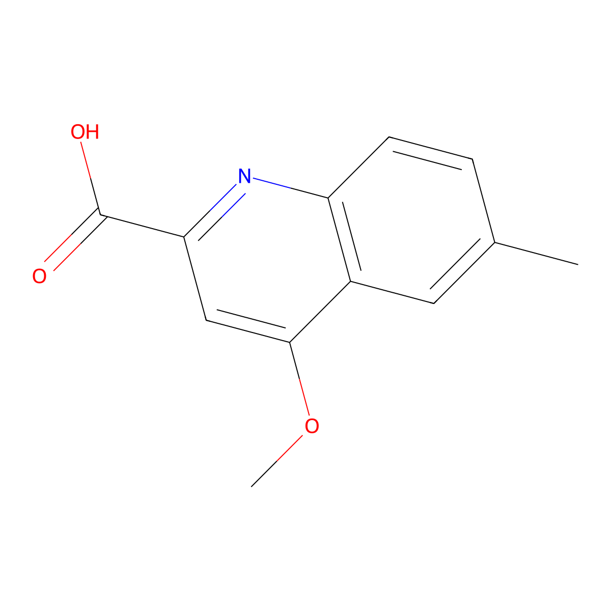 4-Methoxy-6-methylquinoline-2-carboxylic acid molecular structure, CAS 1351825-79-0