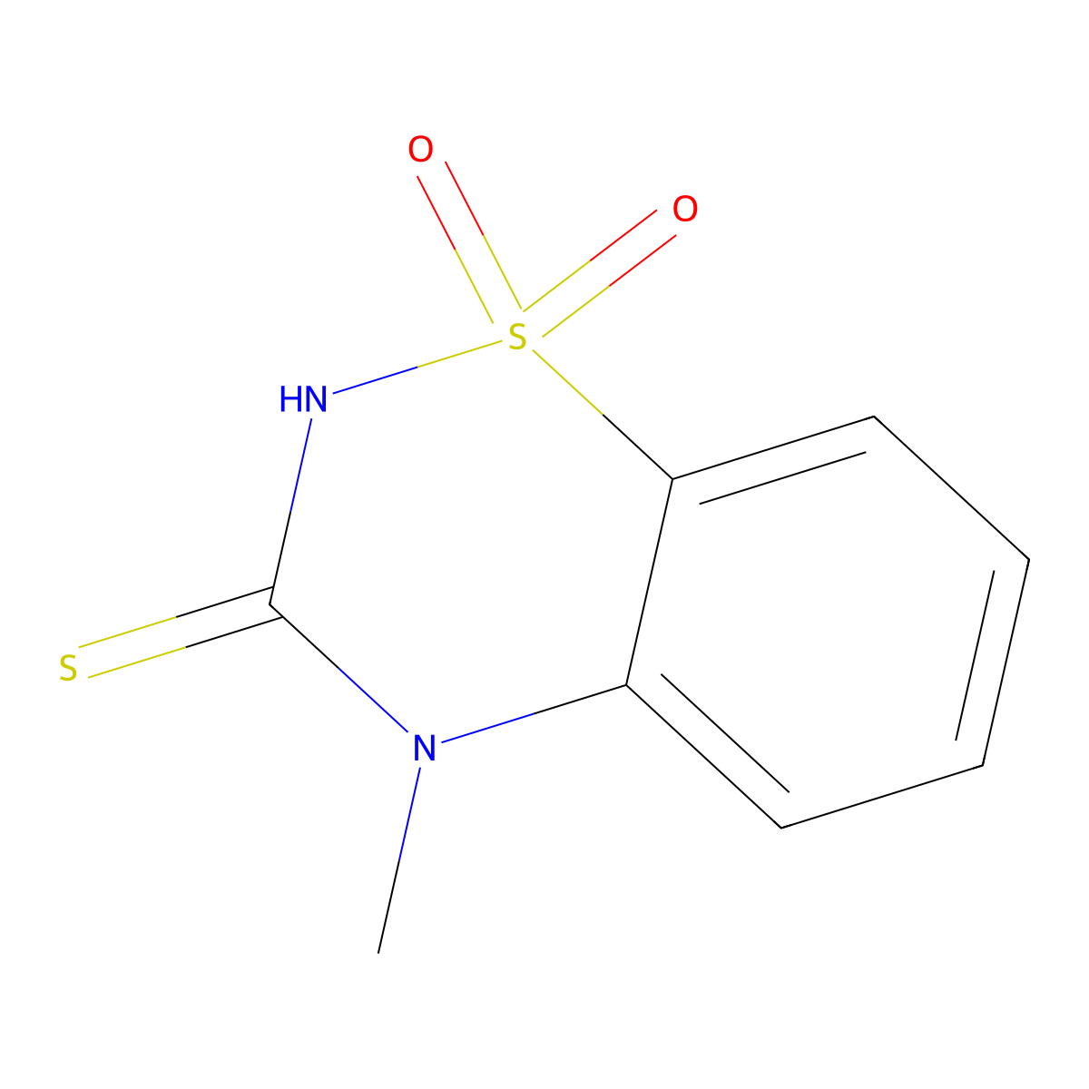 4-methyl-3-sulfanylidene-3,4-dihydro-2H-1lambda6,2,4-benzothiadiazine-1,1-dione molecular structure, CAS 1351827-24-1