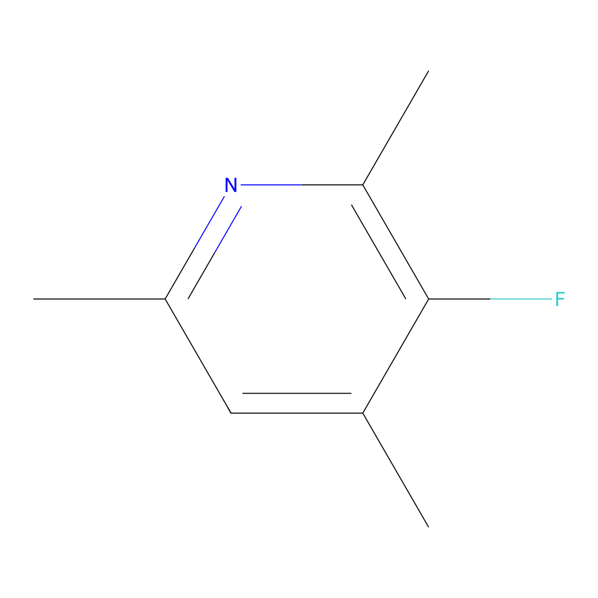 3-Fluoro-2,4,6-trimethylpyridine molecular structure, CAS 135183-05-0