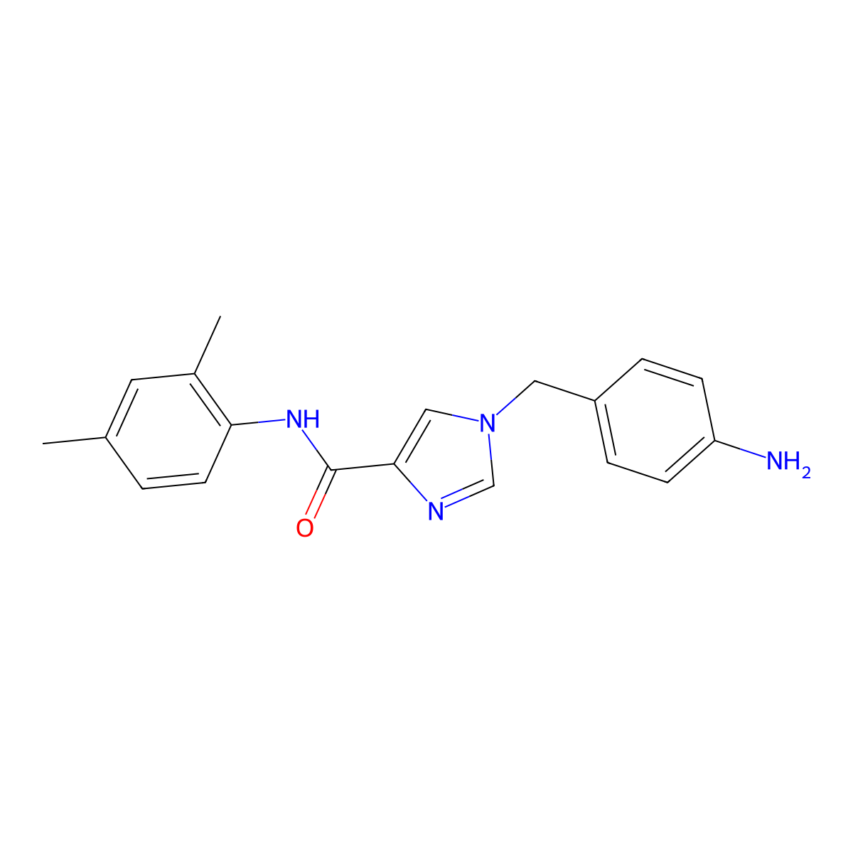 1-(4-aminobenzyl)-N-(2,4-dimethylphenyl)-1H-imidazole-4-carboxamide molecular structure, CAS 1351843-64-5