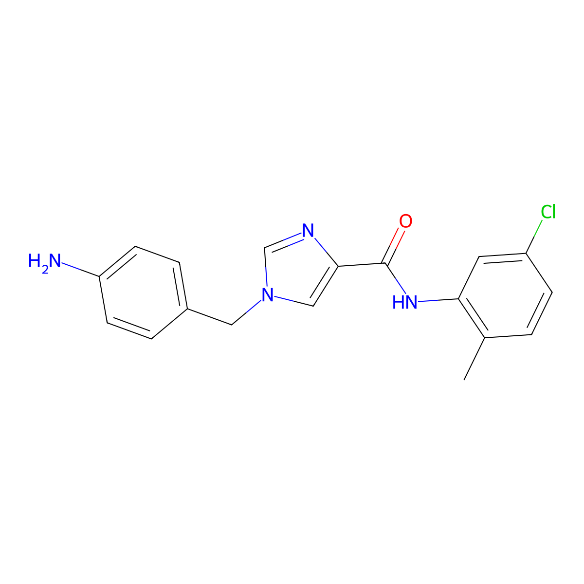 1-(4-aminobenzyl)-N-(5-chloro-2-methylphenyl)-1H-imidazole-4-carboxamide molecular structure, CAS 1351844-50-2