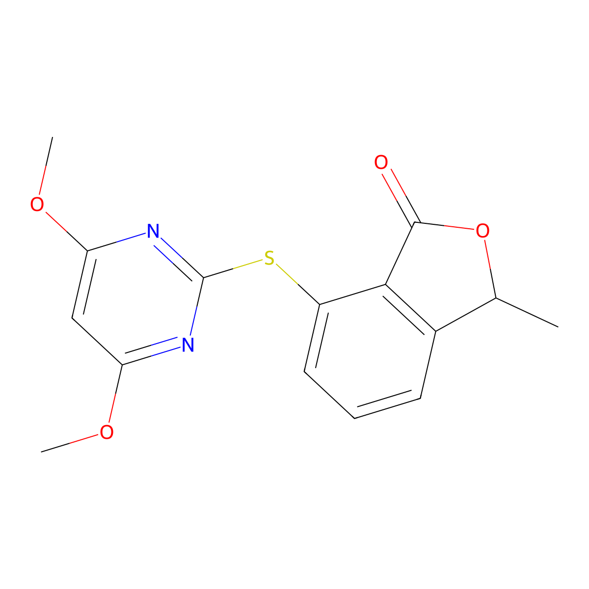 Pyriftalid molecular structure, CAS 135186-78-6