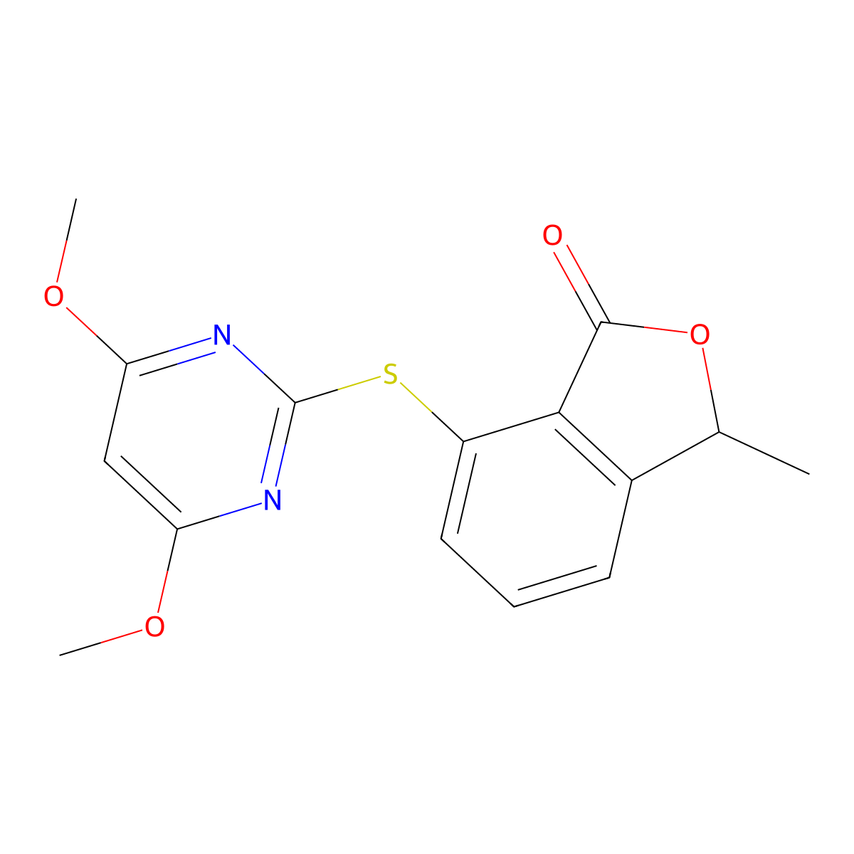 Pyriftalid molecular structure, CAS 135186-78-6