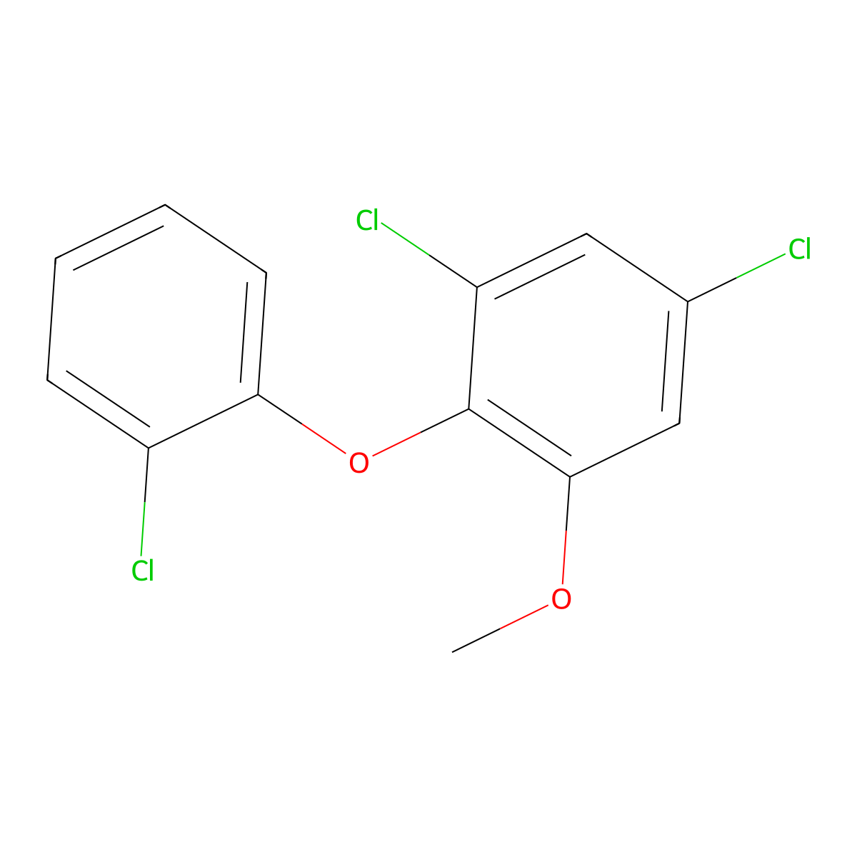 1,5-Dichloro-2-(2-chlorophenoxy)-3-methoxybenzene molecular structure, CAS 1351862-14-0