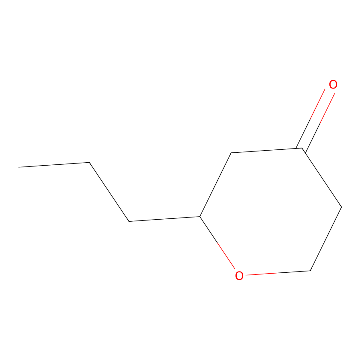 2-Propyloxan-4-one molecular structure, CAS 13519-42-1