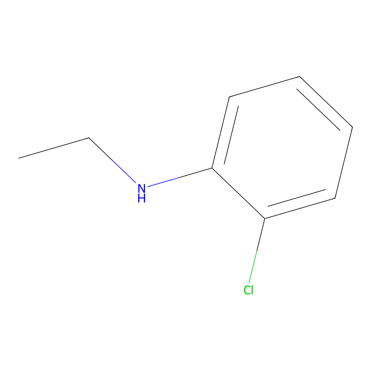 2-Chloro-N-ethylaniline molecular structure, CAS 13519-74-9