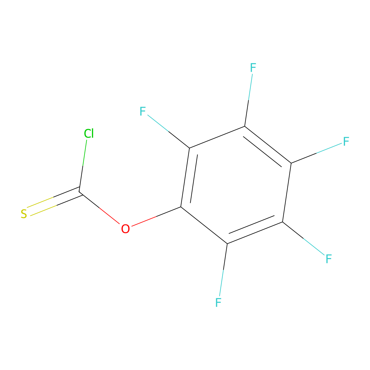 Pentafluorophenyl Chlorothionoformate molecular structure, CAS 135192-53-9