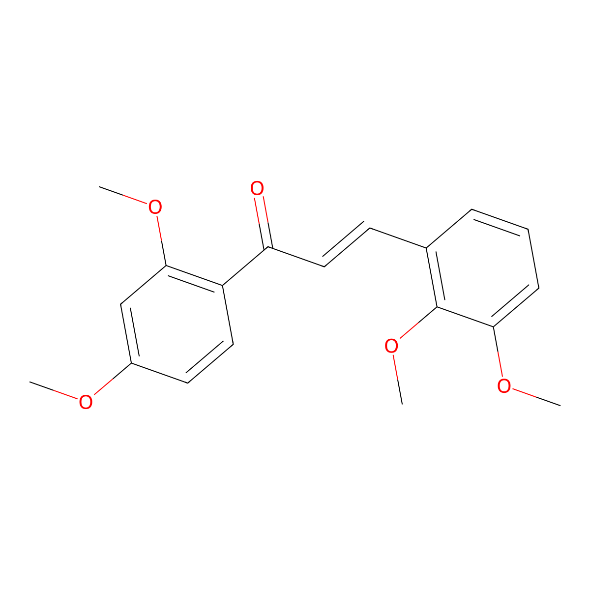 (2E)-3-(2,3-Dimethoxyphenyl)-1-(2,4-dimethoxyphenyl)prop-2-en-1-one molecular structure, CAS 1351933-37-3