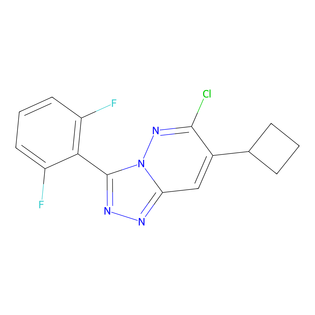 6-Chloro-7-cyclobutyl-3-(2,6-difluorophenyl)-[1,2,4]triazolo[4,3-b]pyridazine molecular structure, CAS 1351952-76-5