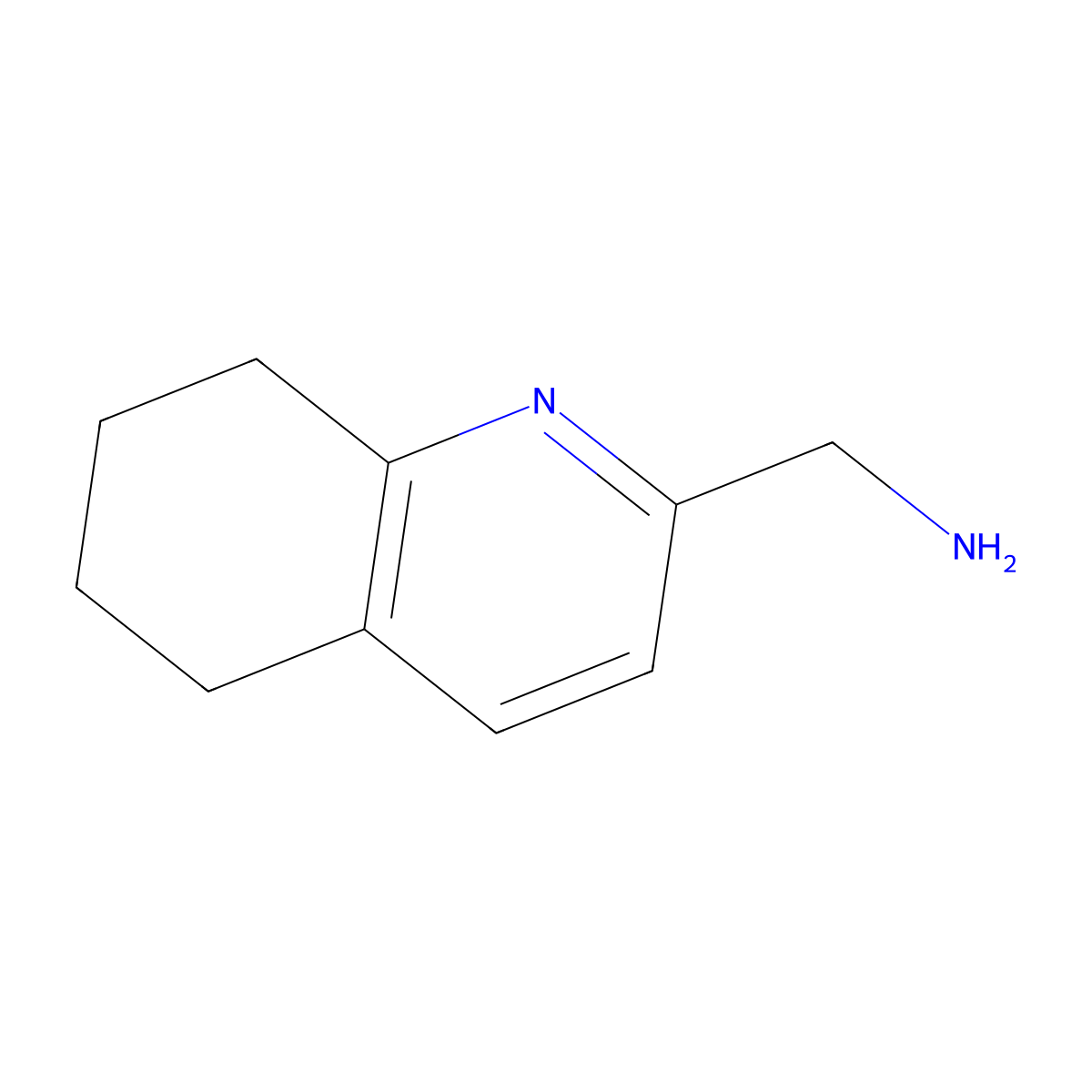 5,6,7,8-Tetrahydroquinolin-2-ylmethanamine molecular structure, CAS 1351972-02-5
