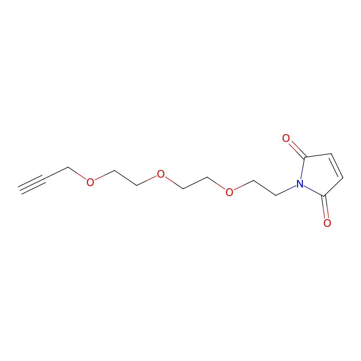 1-(2-(2-(2-(Prop-2-yn-1-yloxy)ethoxy)ethoxy)ethyl)-1H-pyrrole-2,5-dione molecular structure, CAS 1351974-20-3