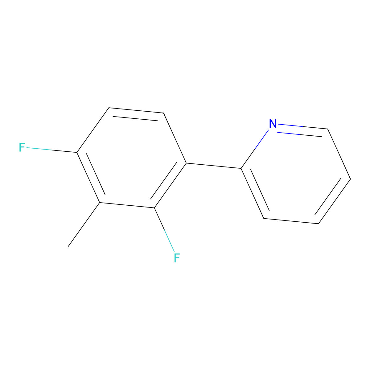 2-(2,4-Difluoro-3-methylphenyl)pyridine molecular structure, CAS 1351985-04-0