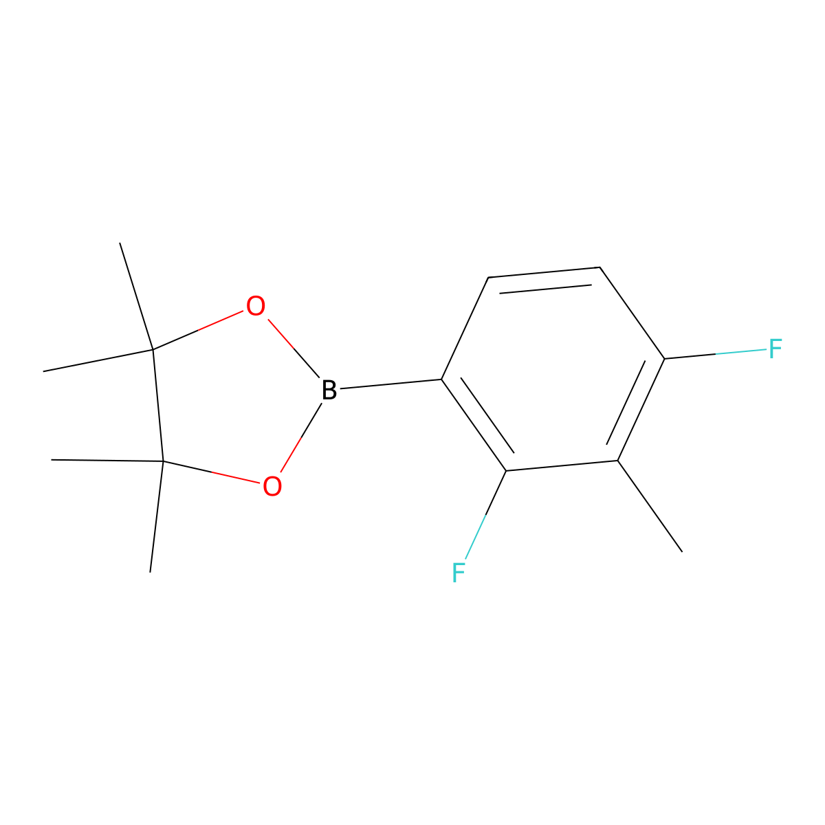 2,4-Difluoro-3-methylphenylboronic acid pinacol ester molecular structure, CAS 1351985-05-1