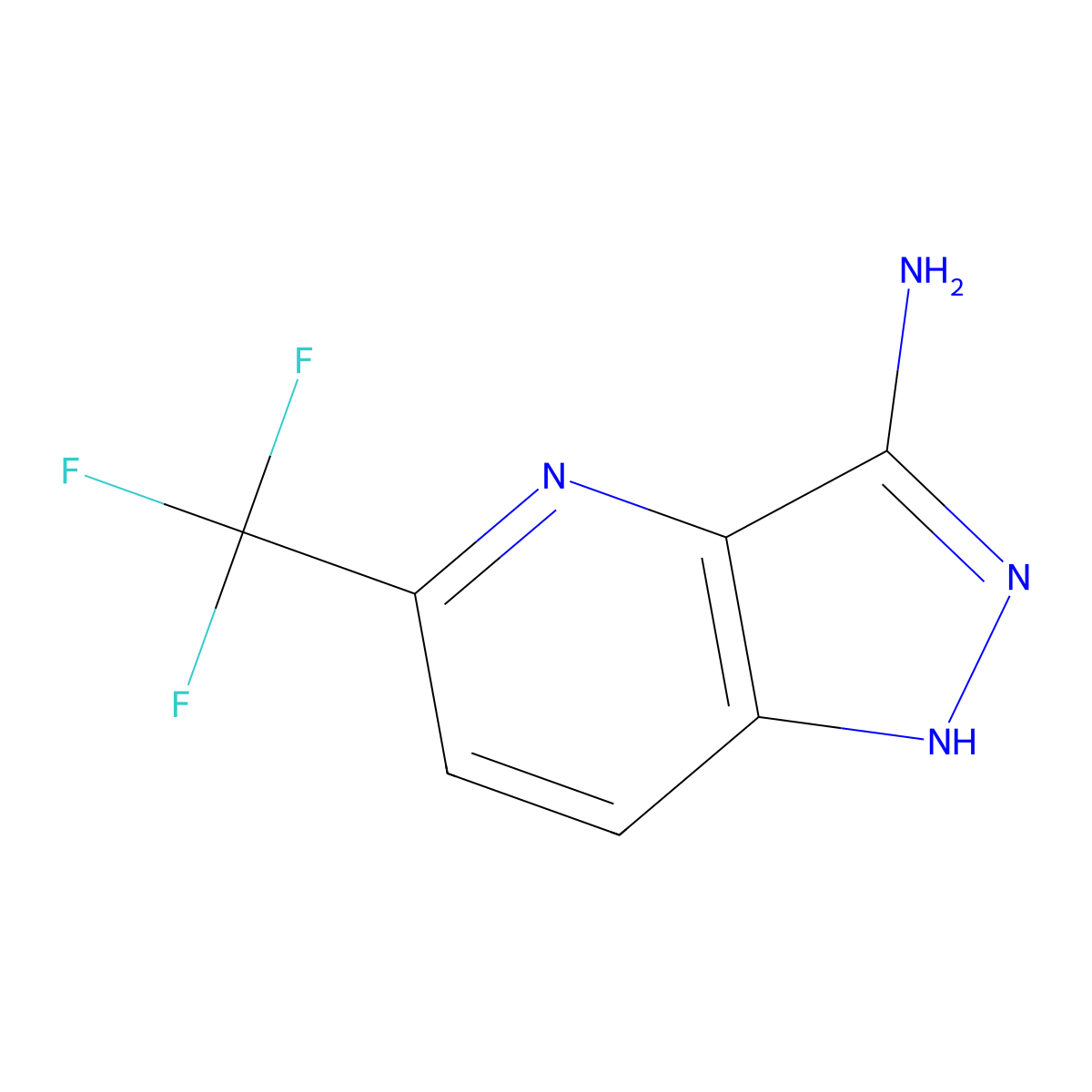 5-(trifluoromethyl)-1H-pyrazolo[4,3-b]pyridin-3-amine molecular structure, CAS 1351989-85-9