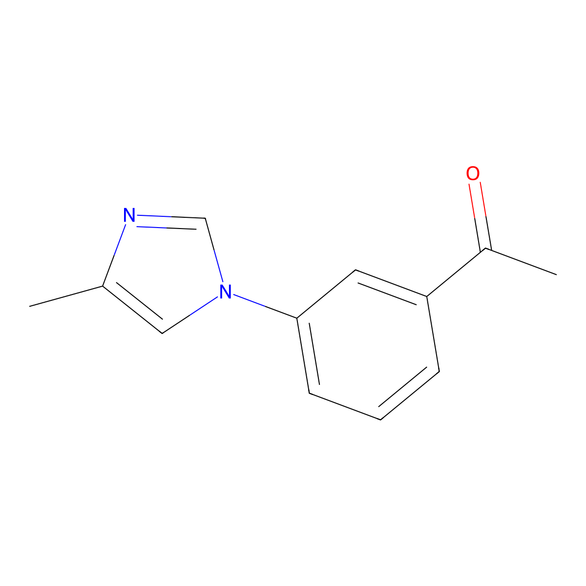 1-[3-(4-methyl-1H-imidazol-1-yl)phenyl]ethan-1-one molecular structure, CAS 1351990-63-0