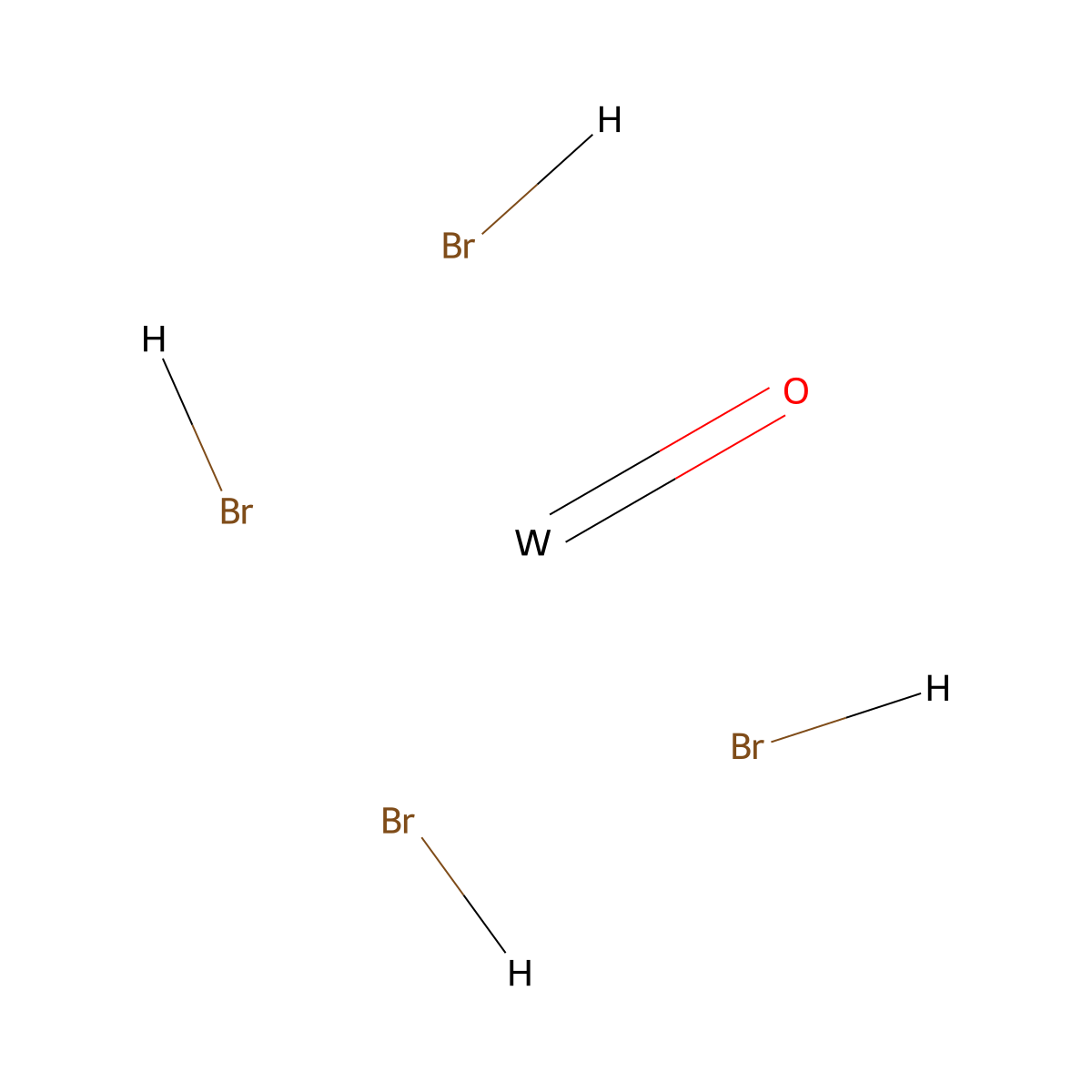 Tungsten(VI) oxytetrabromide molecular structure, CAS 13520-77-9