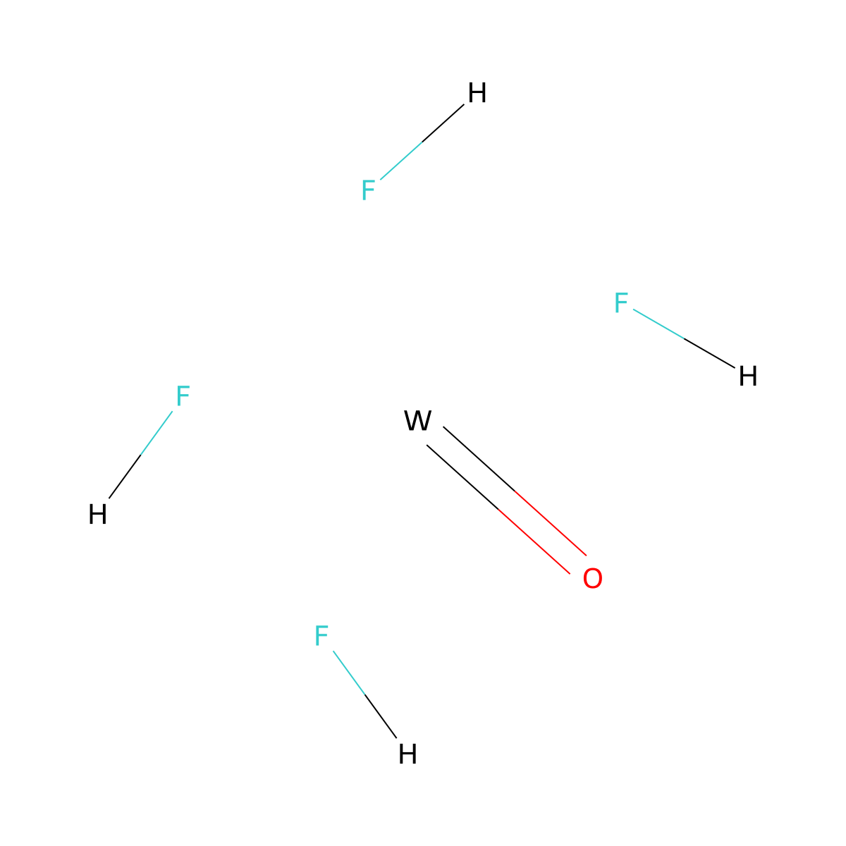 Tungsten(VI) oxytetrafluoride molecular structure, CAS 13520-79-1
