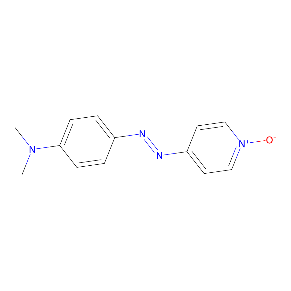 Pyridine-1-oxide-4-azo-p-dimethylaniline molecular structure, CAS 13520-96-2