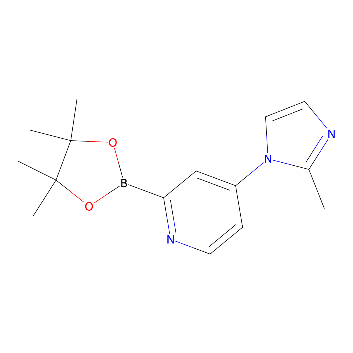 4-(2-Methylimidazol-1-yl)pyridine-2-boronic acid pinacol ester molecular structure, CAS 1352000-61-3