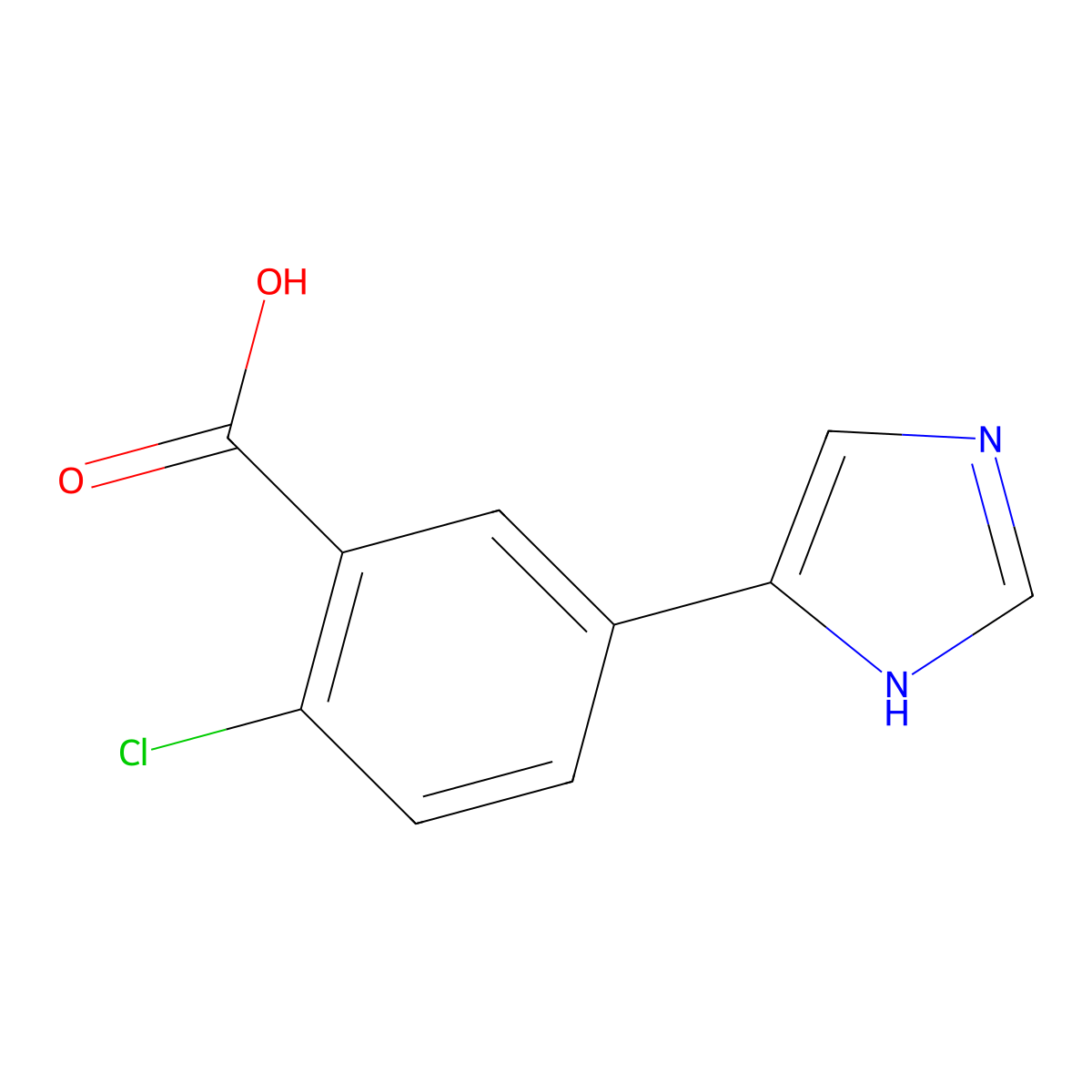 2-Chloro-5-(1H-imidazol-4-yl)benzoic acid molecular structure, CAS 1352006-98-4