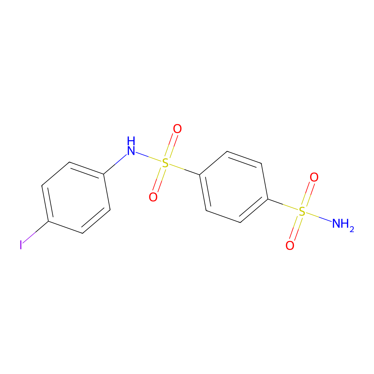 N1-(4-iodophenyl)benzene-1,4-disulfonamide molecular structure, CAS 135202-64-1