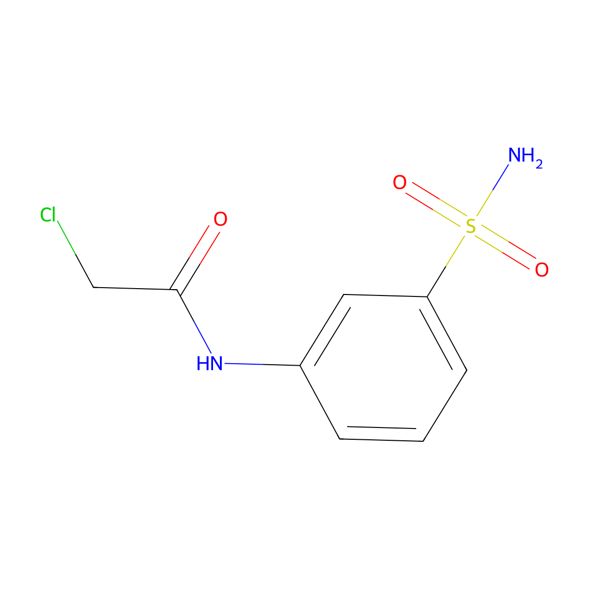 2-Chloro-N-(3-sulfamoylphenyl)acetamide molecular structure, CAS 135202-69-6