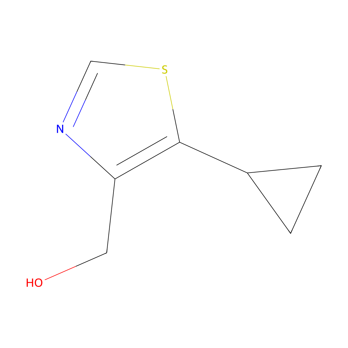 (5-Cyclopropylthiazol-4-yl)methanol molecular structure, CAS 1352041-50-9