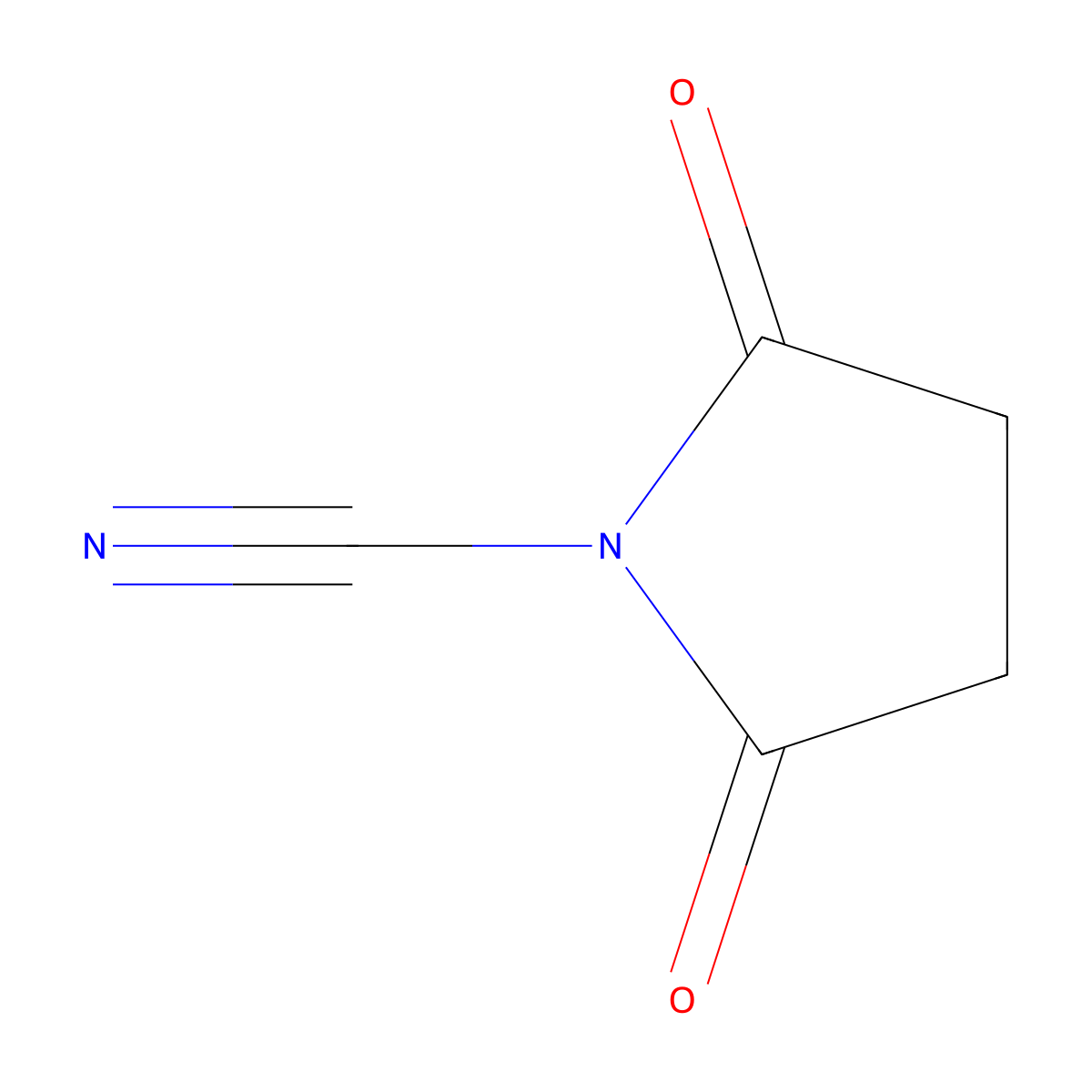 2,5-Dioxopyrrolidine-1-carbonitrile molecular structure, CAS 135205-66-2