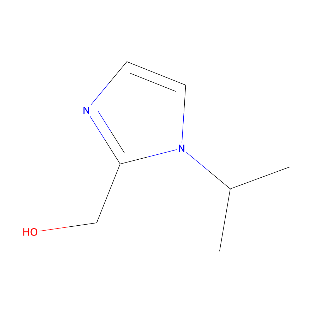 (1-isopropyl-1H-imidazol-2-yl)methanol molecular structure, CAS 135205-82-2