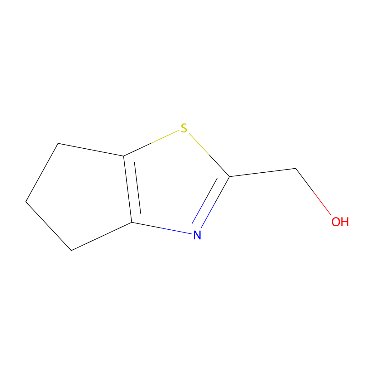 5,6-Dihydro-4H-cyclopentathiazole-2-methanol molecular structure, CAS 135206-82-5