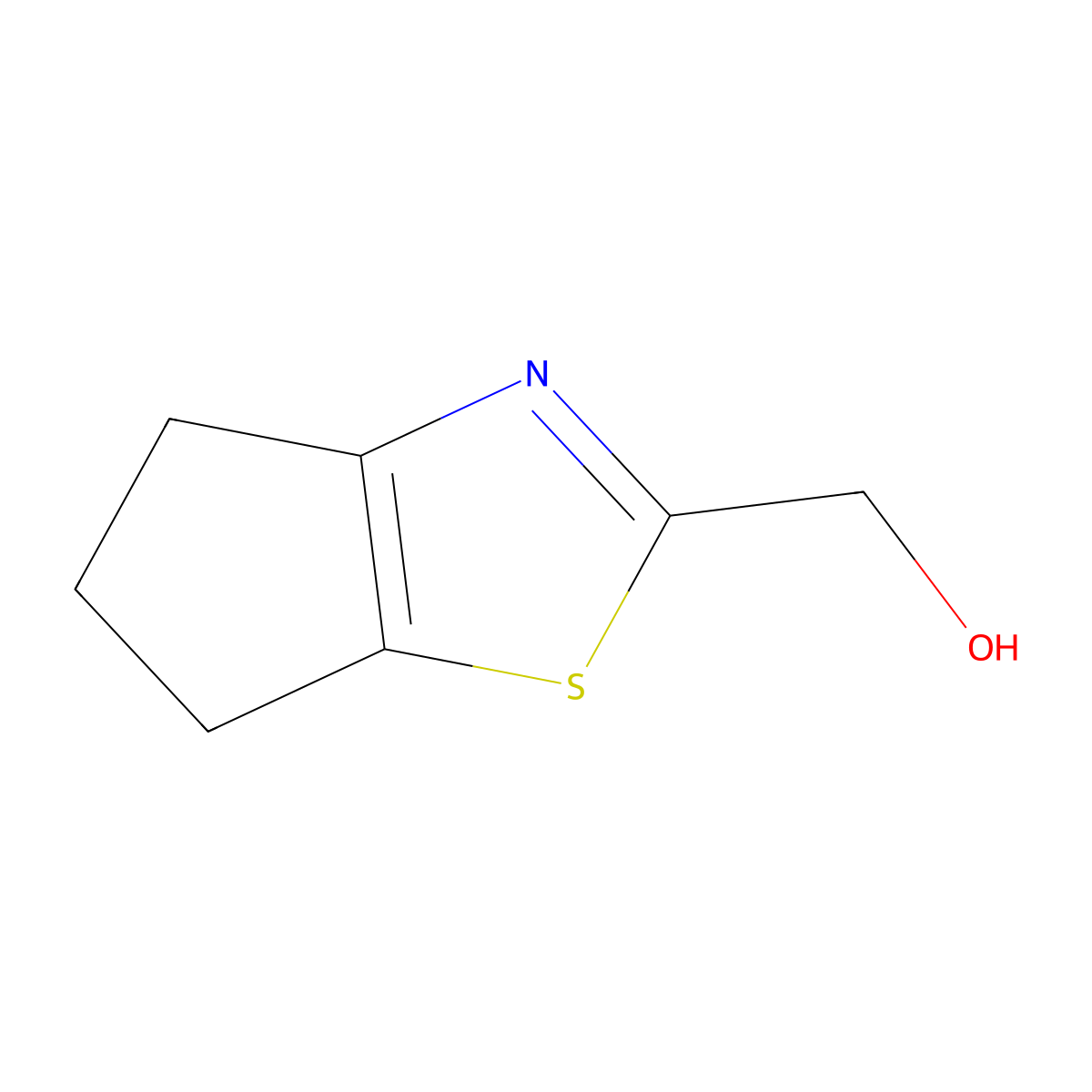 5,6-Dihydro-4H-cyclopentathiazole-2-methanol molecular structure, CAS 135206-82-5