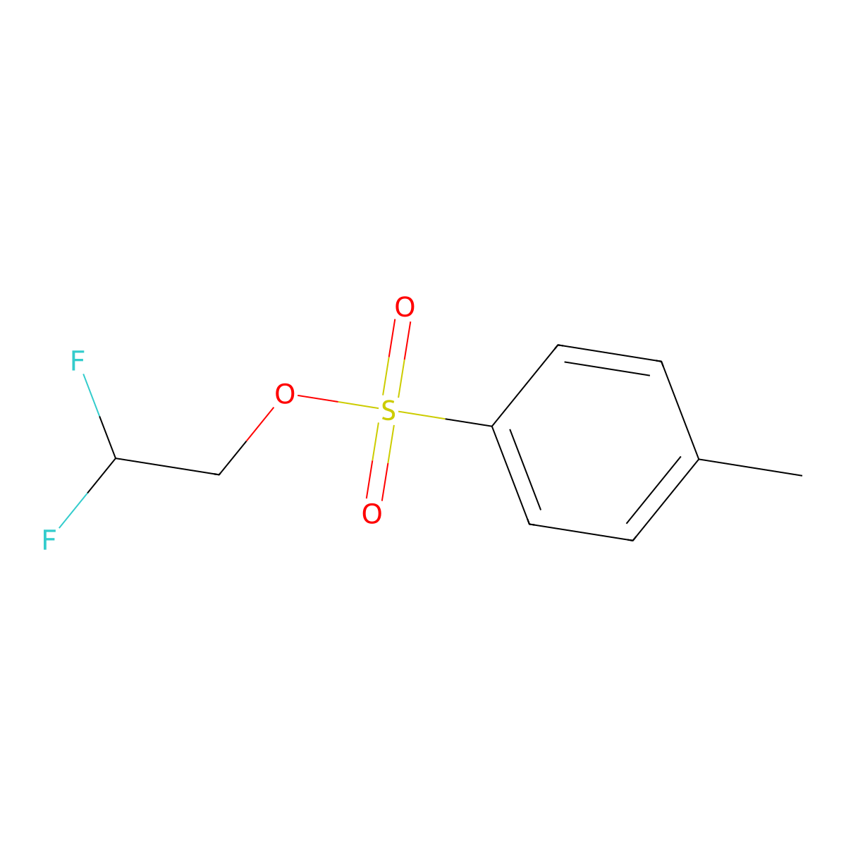 2,2-Difluoroethyl (4-methylphenyl)sulphonate molecular structure, CAS 135206-84-7