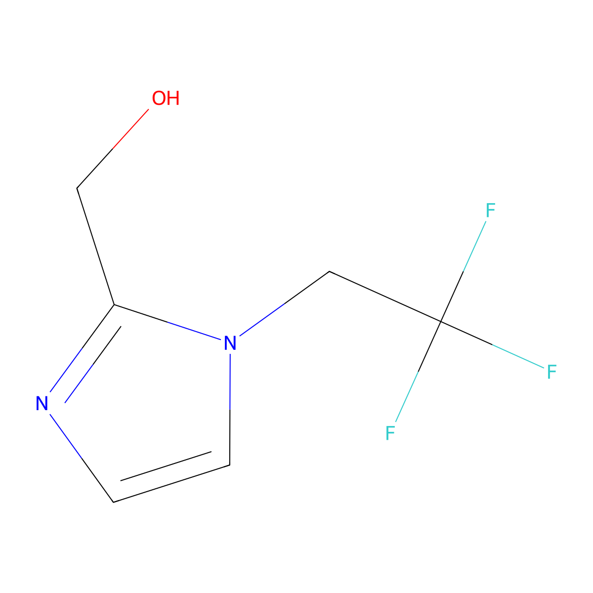 (1-(2,2,2-trifluoroethyl)-1H-imidazol-2-yl)methanol molecular structure, CAS 135206-92-7