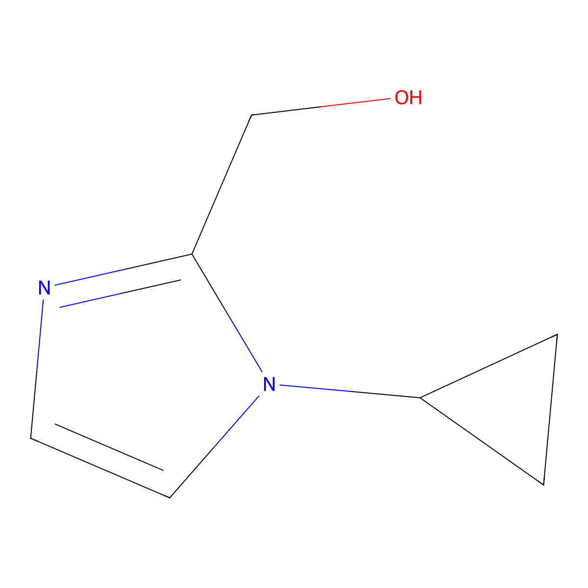 (1-cyclopropyl-1H-imidazol-2-yl)methanol molecular structure, CAS 135207-02-2
