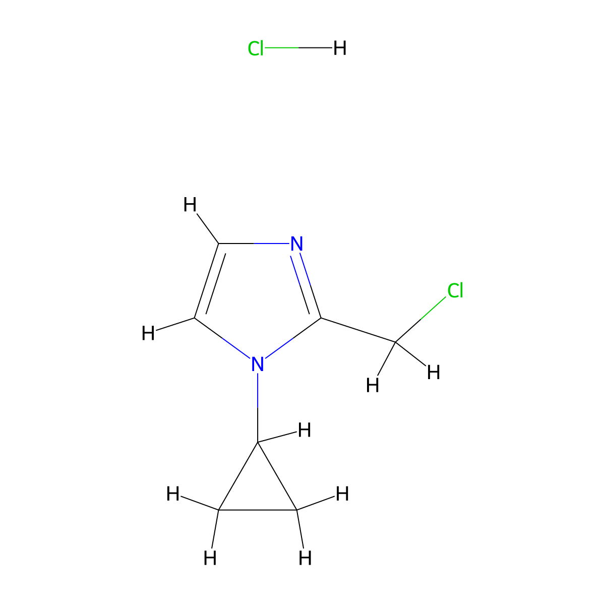 2-(Chloromethyl)-1-cyclopropyl-1H-imidazole hydrochloride molecular structure, CAS 135207-03-3