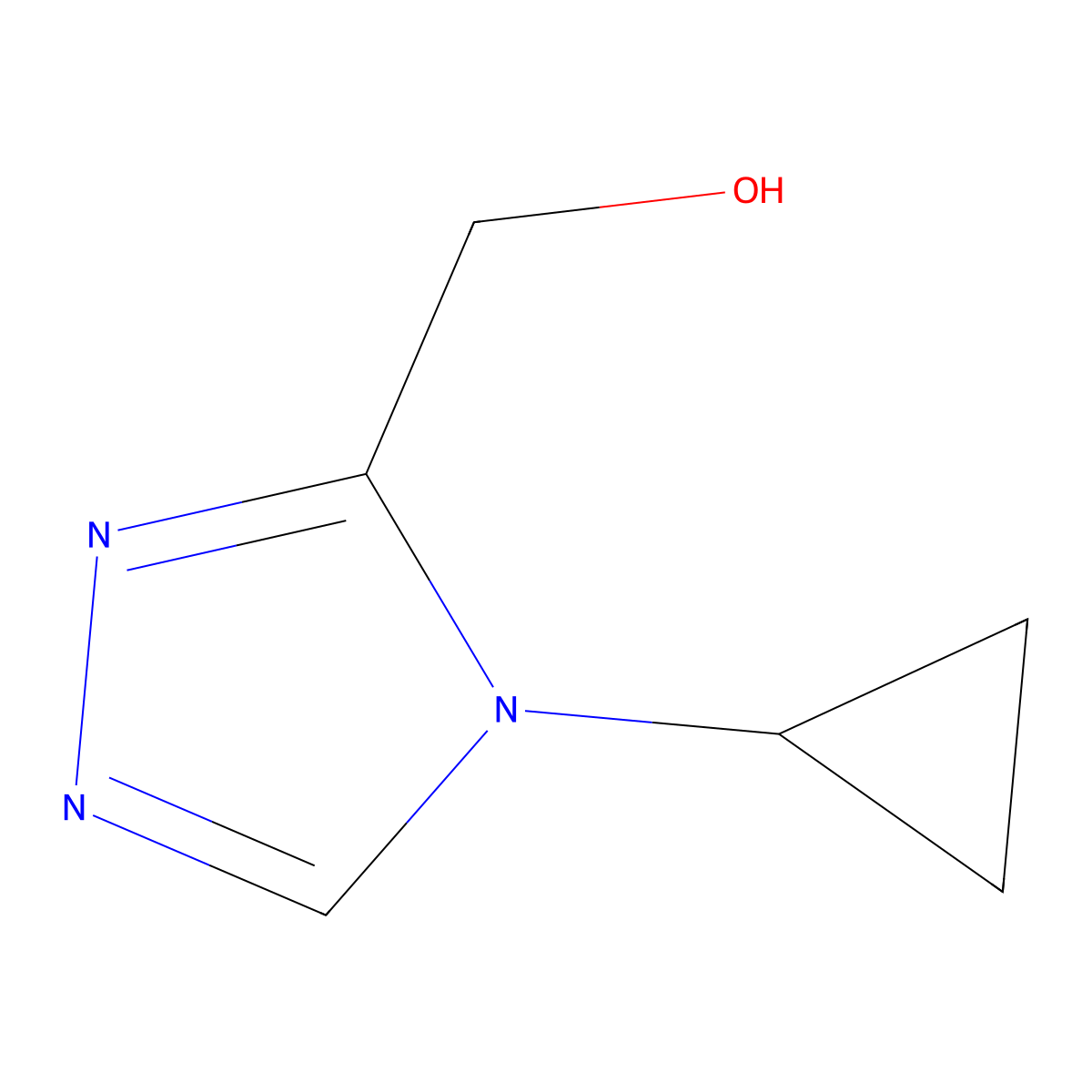 (4-cyclopropyl-4H-1,2,4-triazol-3-yl)methanol molecular structure, CAS 135207-05-5
