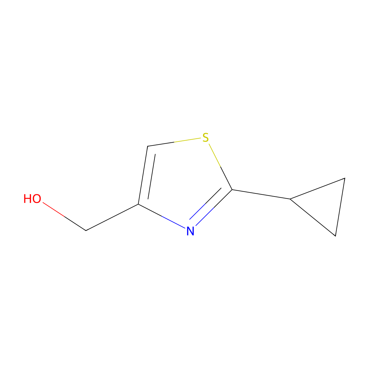 (2-Cyclopropylthiazol-4-yl)methanol molecular structure, CAS 135207-09-9