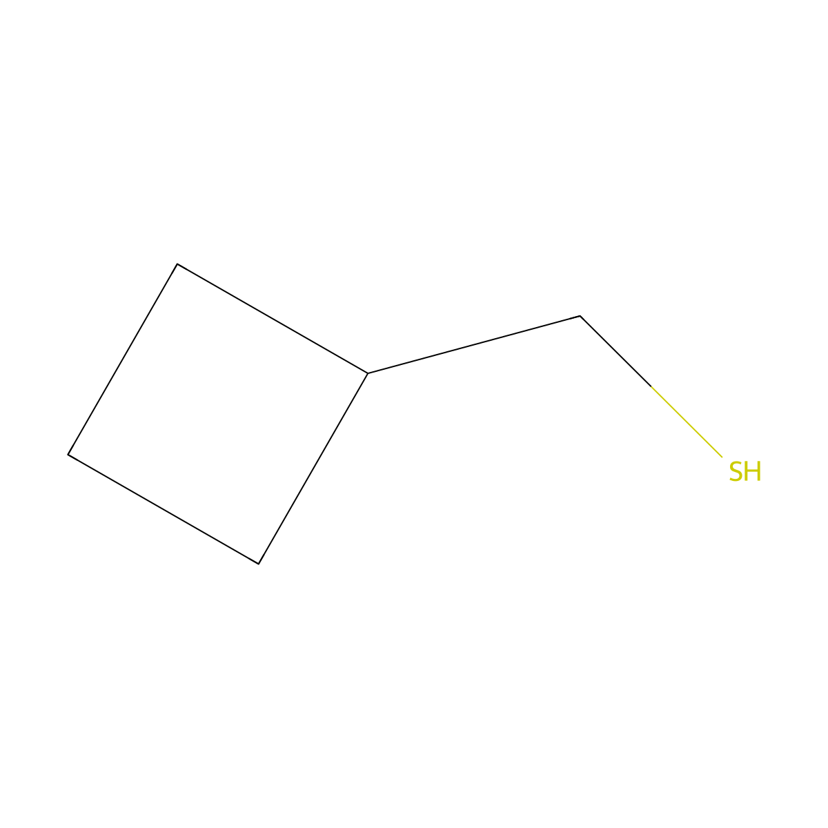 Cyclobutylmethanethiol molecular structure, CAS 1352077-18-9