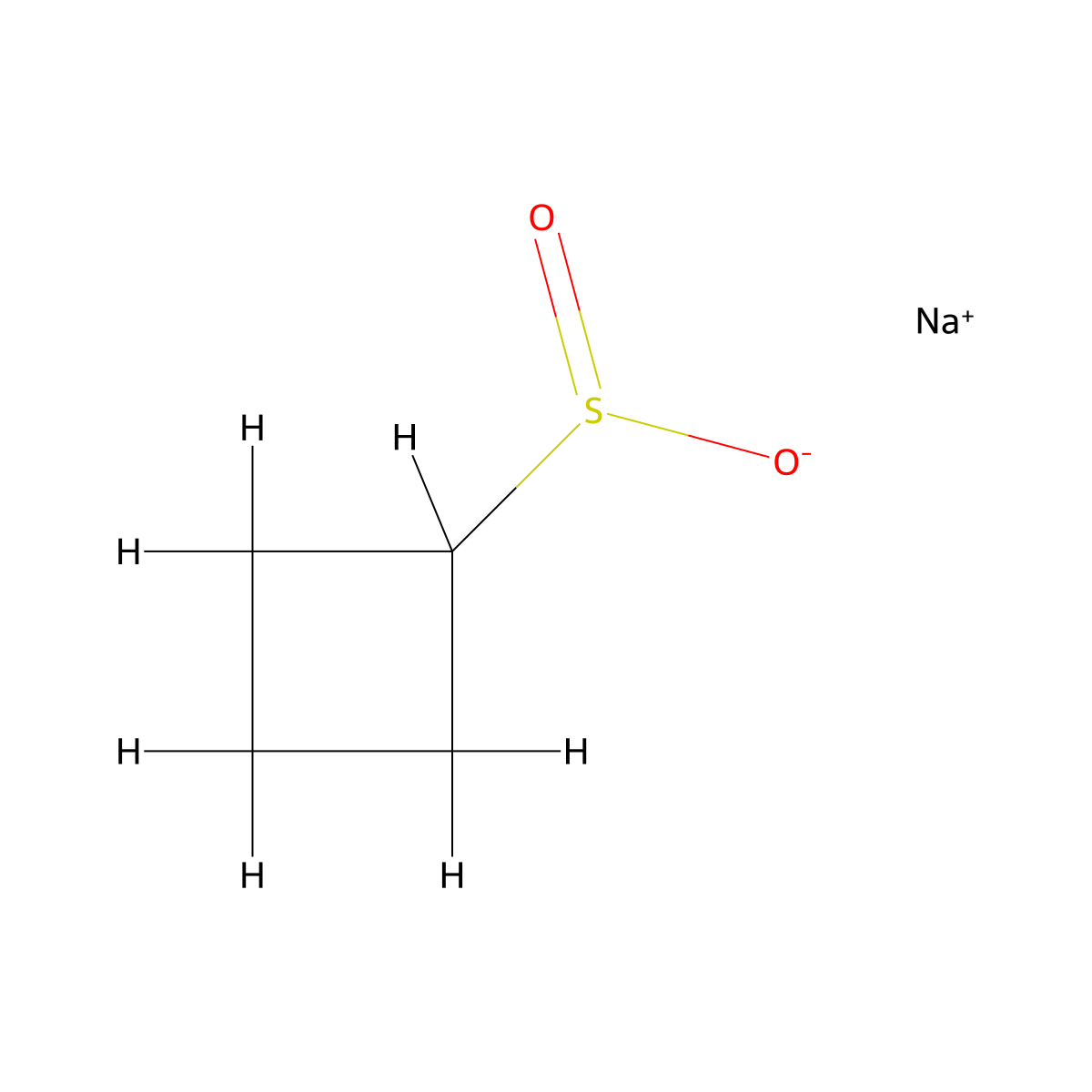 Sodium cyclobutanesulfinate molecular structure, CAS 1352077-20-3