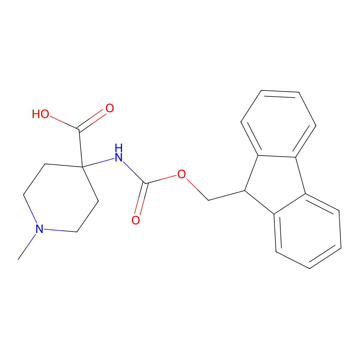 4-(Fmoc-amino)-1-methyl-4-piperidinecarboxylic acid molecular structure, CAS 1352083-21-6