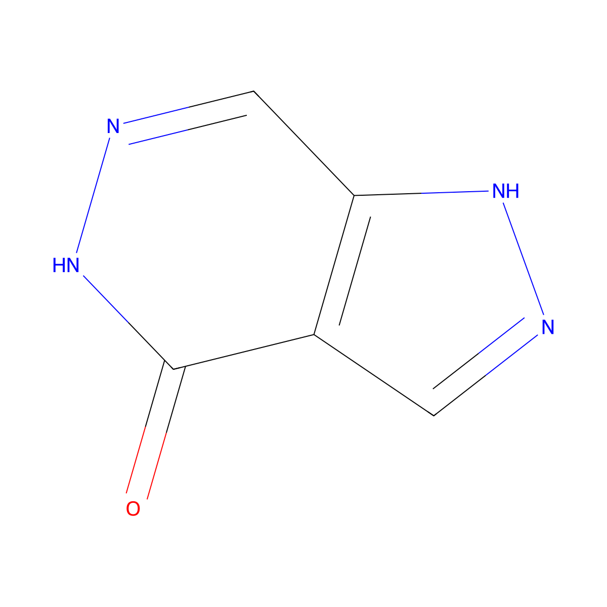 1H,4H,5H-pyrazolo(3,4-d)pyridazin-4-one molecular structure, CAS 13521-25-0