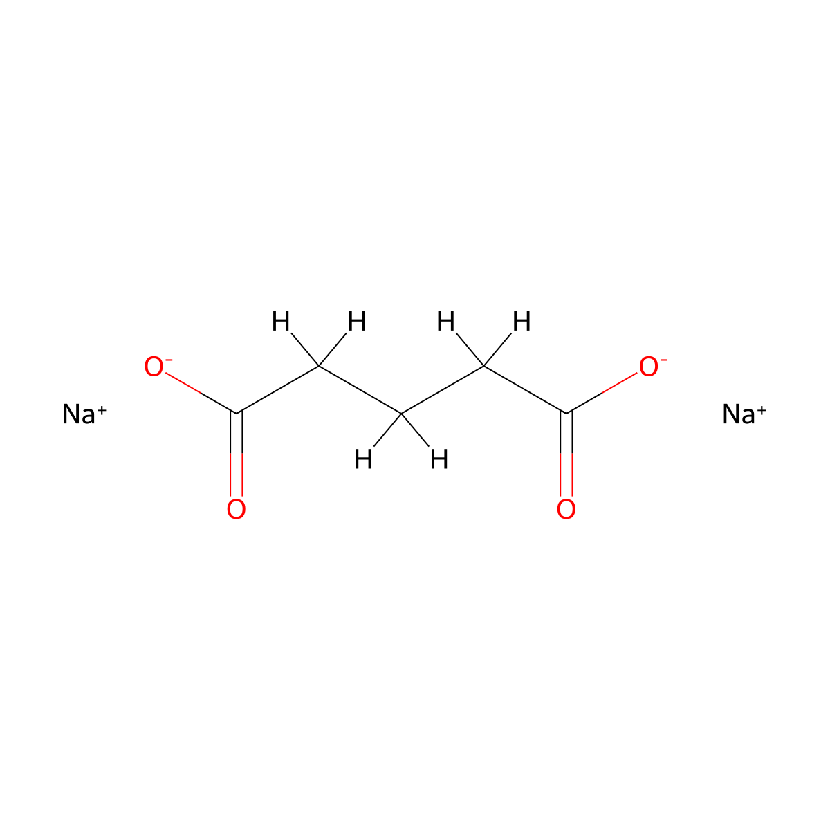 Glutaric acid, disodium salt molecular structure, CAS 13521-83-0