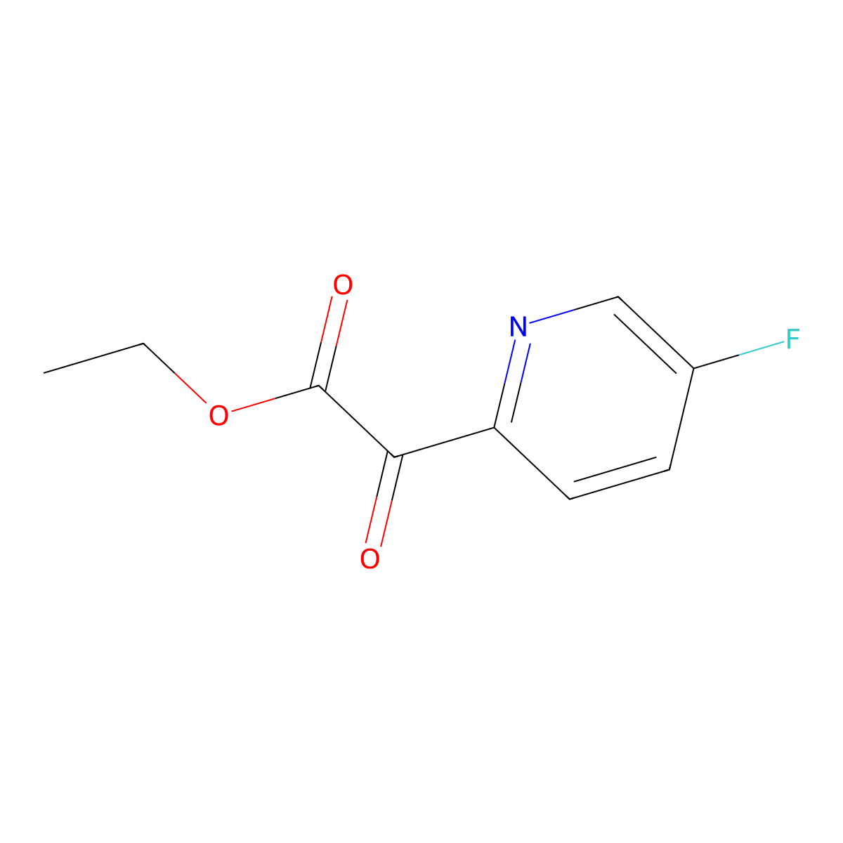 Ethyl 2-(5-fluoropyridin-2-yl)-2-oxoacetate molecular structure, CAS 1352129-99-7