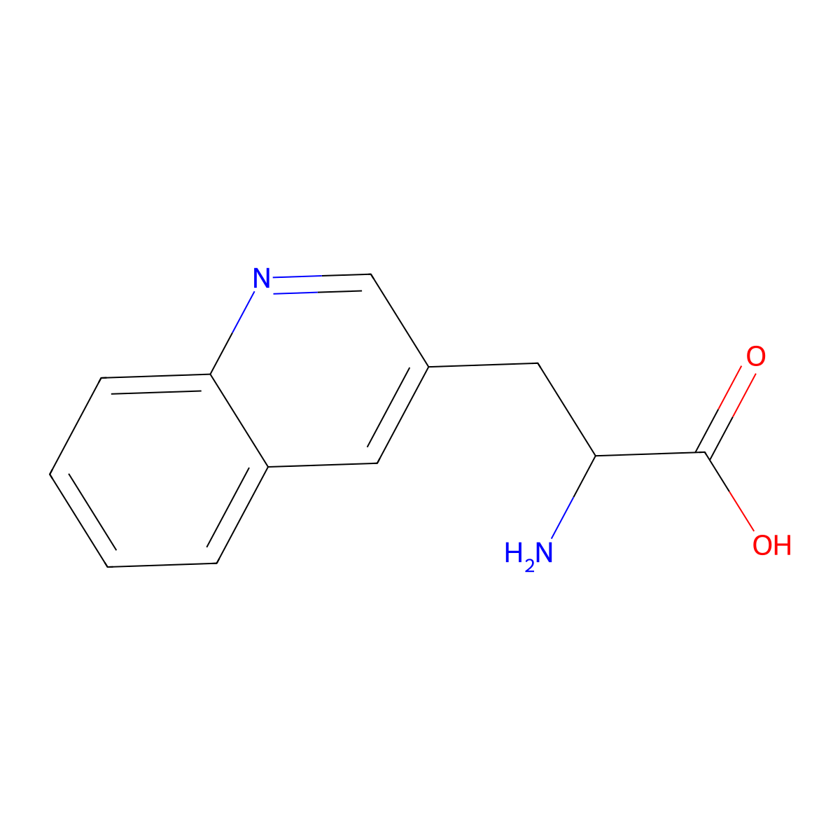 (2S)-2-amino-3-(quinolin-3-yl)propanoic acid molecular structure, CAS 135213-90-0