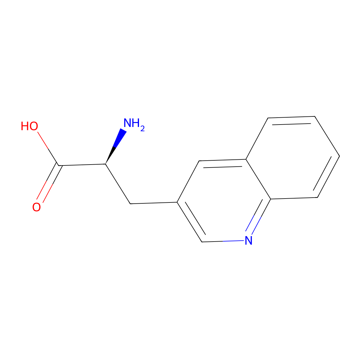 (2S)-2-amino-3-(quinolin-3-yl)propanoic acid molecular structure, CAS 135213-90-0