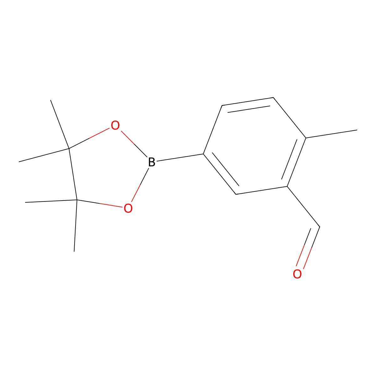2-Methyl-5-(4,4,5,5-tetramethyl-1,3,2-dioxaborolan-2-yl)benzaldehyde molecular structure, CAS 1352132-34-3
