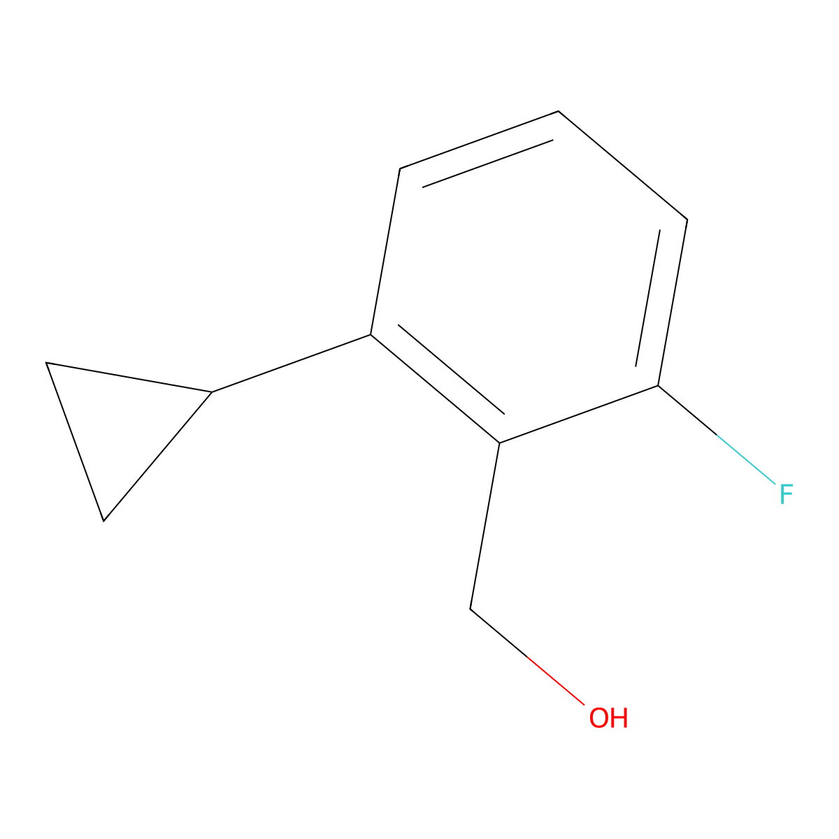 (2-Cyclopropyl-6-fluorophenyl)-methanol molecular structure, CAS 1352133-14-2